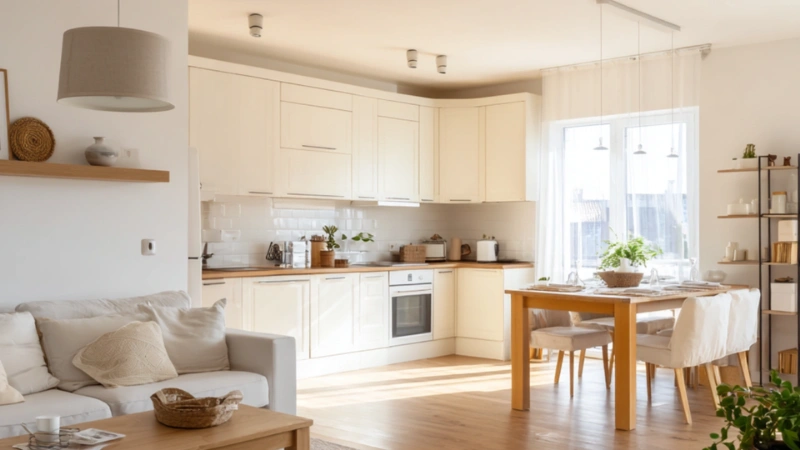 House cleaning — family living room after service