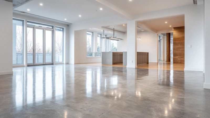 Builders cleaning — newly built home interior after clean
